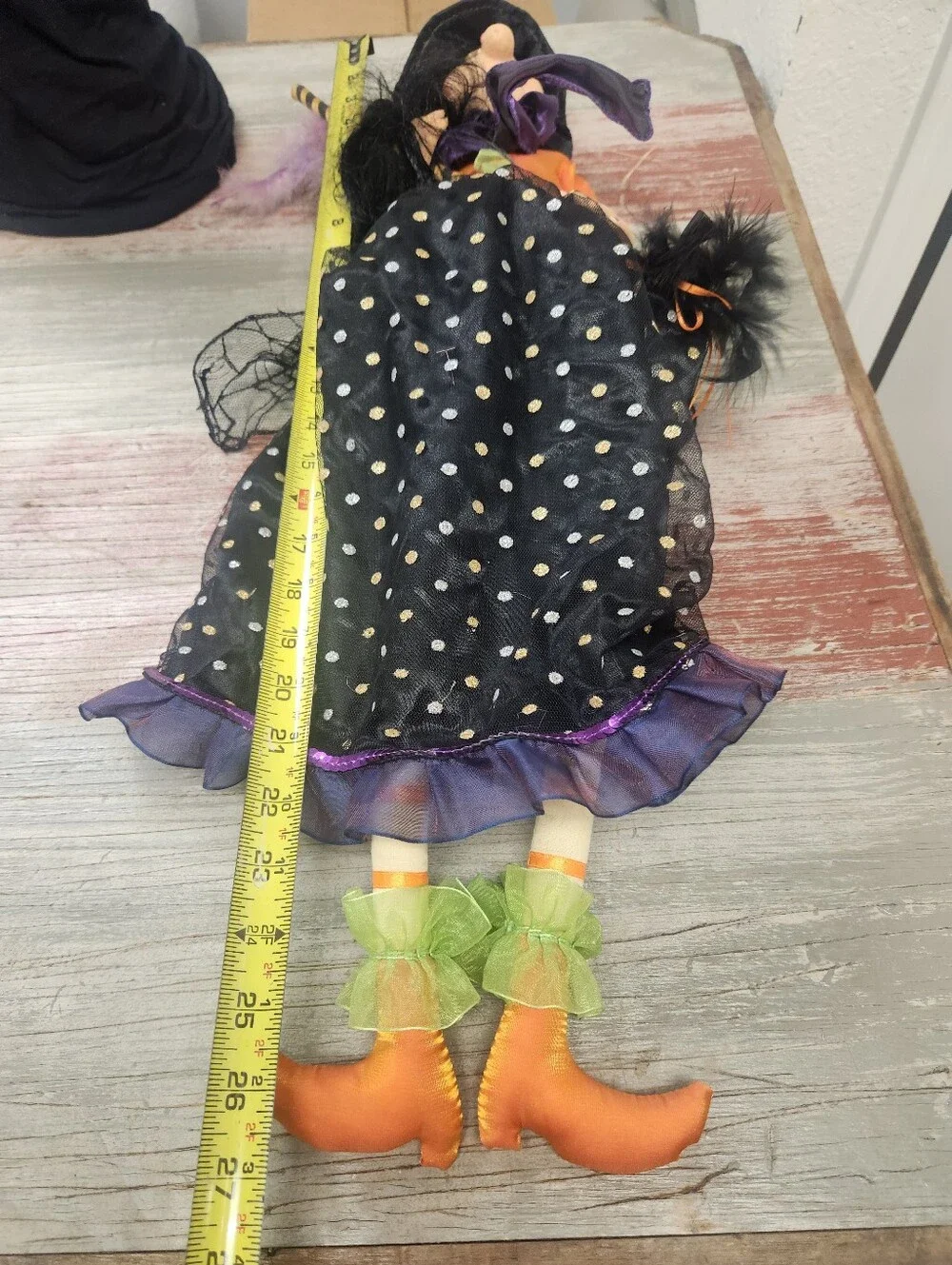 Halloween Gothic Wicked Ugly Witch Shelf Sitter Doll